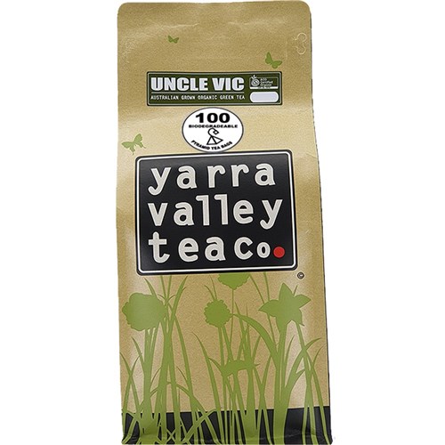 TEA BAGS ORGANIC UNCLE VIC AUST GREEN 100S(25) # TSR27 YARRA VALLEY TEA